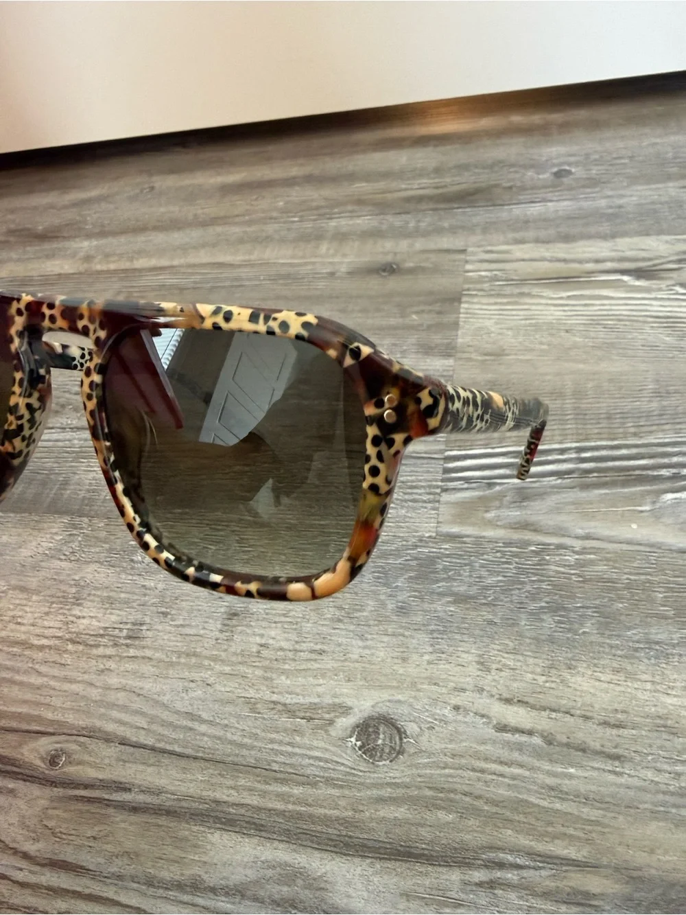 Krewe Zander Poppy Noir Acetate Sunglasses with Case